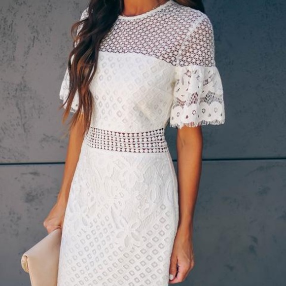 Vici Dresses & Skirts - ✨NWT✨ Vici Collection Lace White Dress size S